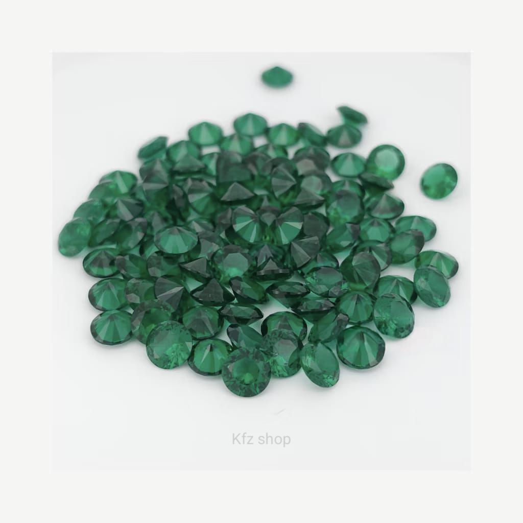 Permata Green Nano Round Diamond Size Kecil