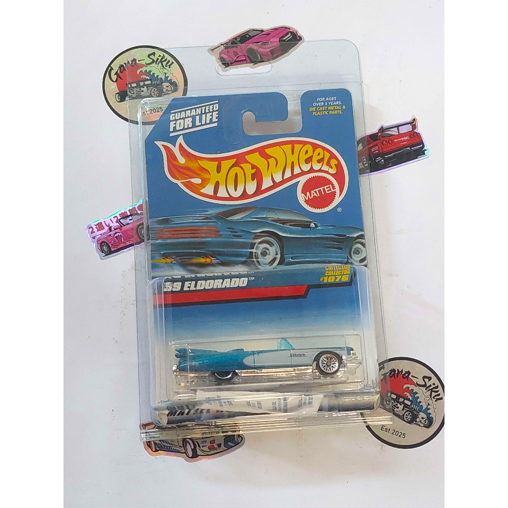 HOT WHEELS BLUECARD 59 ELDORADO BIRU 1998 RARE FREE PROTEKTOR