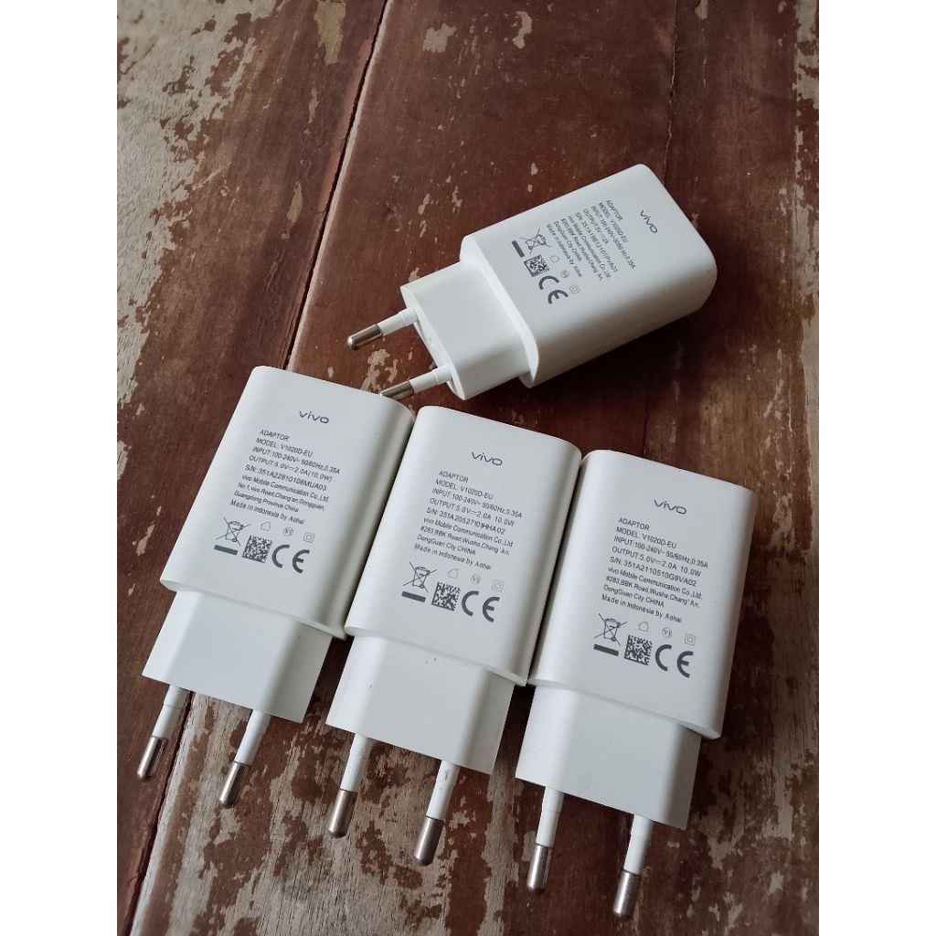 Kepala charger vivo original bekas bawaan