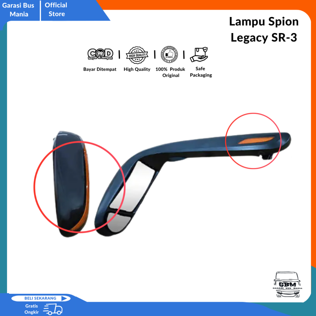 Lampu Sein Spion SR-3/Lampu Spion Bus Legacy SR3