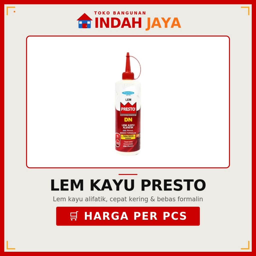 Presto Lem Kayu Super Kuat Hpl Putih Gitar Dn Wrg