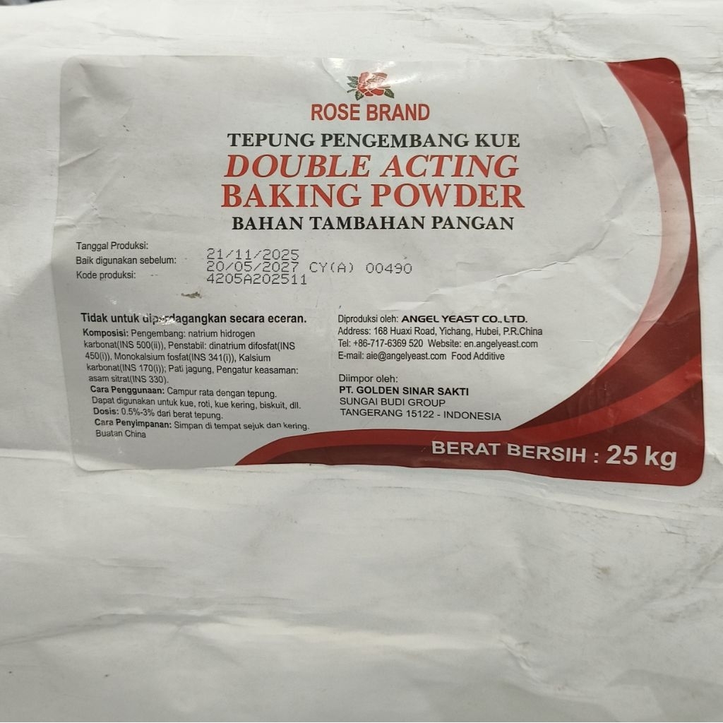 Rose Brand Baking Powder Double Acting 1kg/Baking Powder Double Acting Rose Brand 1kg