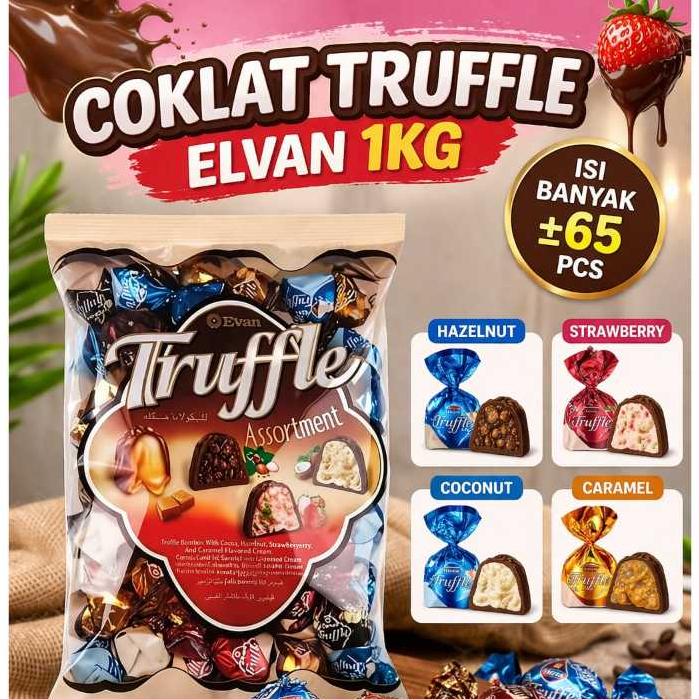 Coklat Truffle Arab 1kg - Coklat lumer - Permen Coklat oleh oleh haji