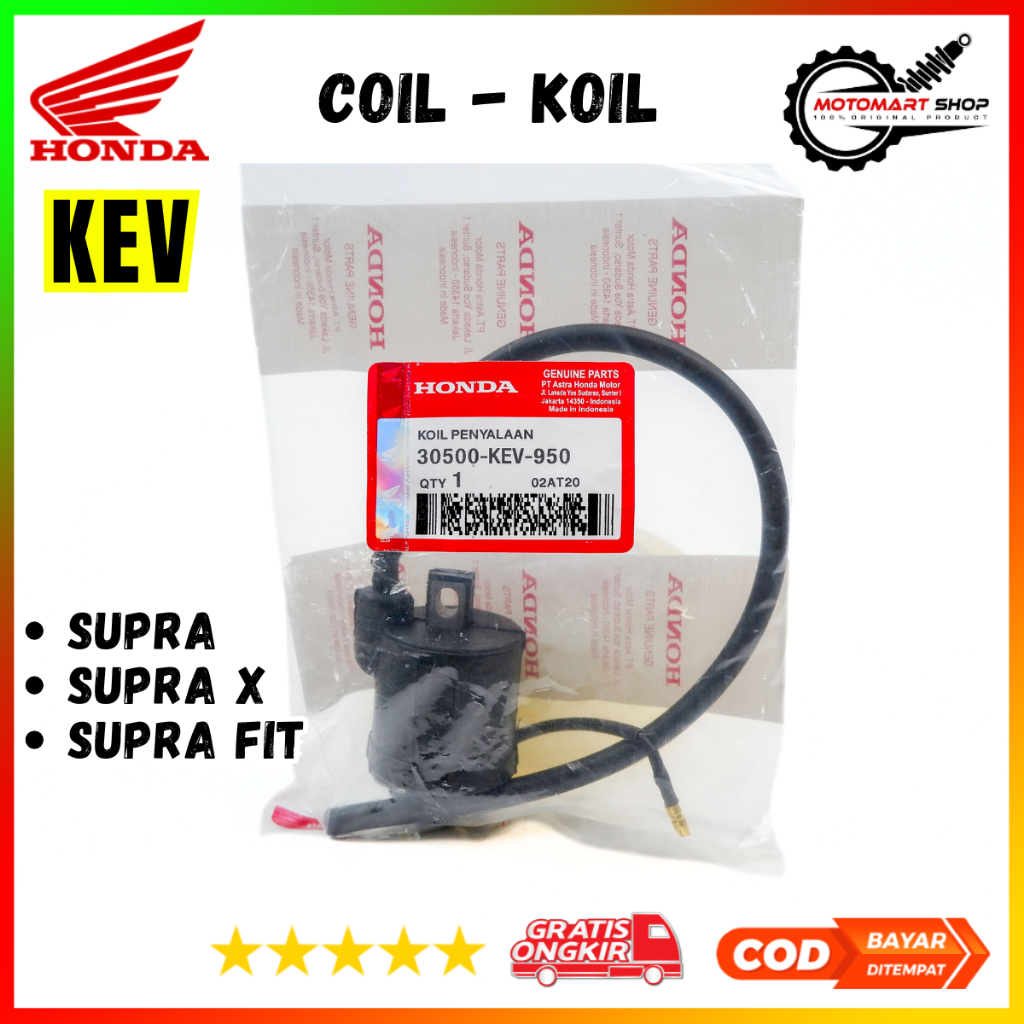 KOIL COIL 30500-KEV-950 HONDA SUPRA GRAND WIN SUPRA FIT REVO LAMA DLL KUALITAS ORI