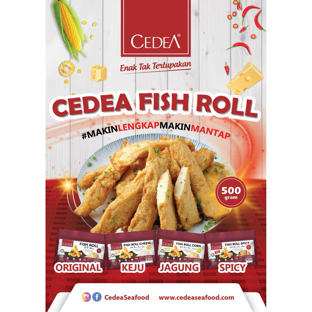 CEDEA FISH ROLL CHEESE & SPICY 500g