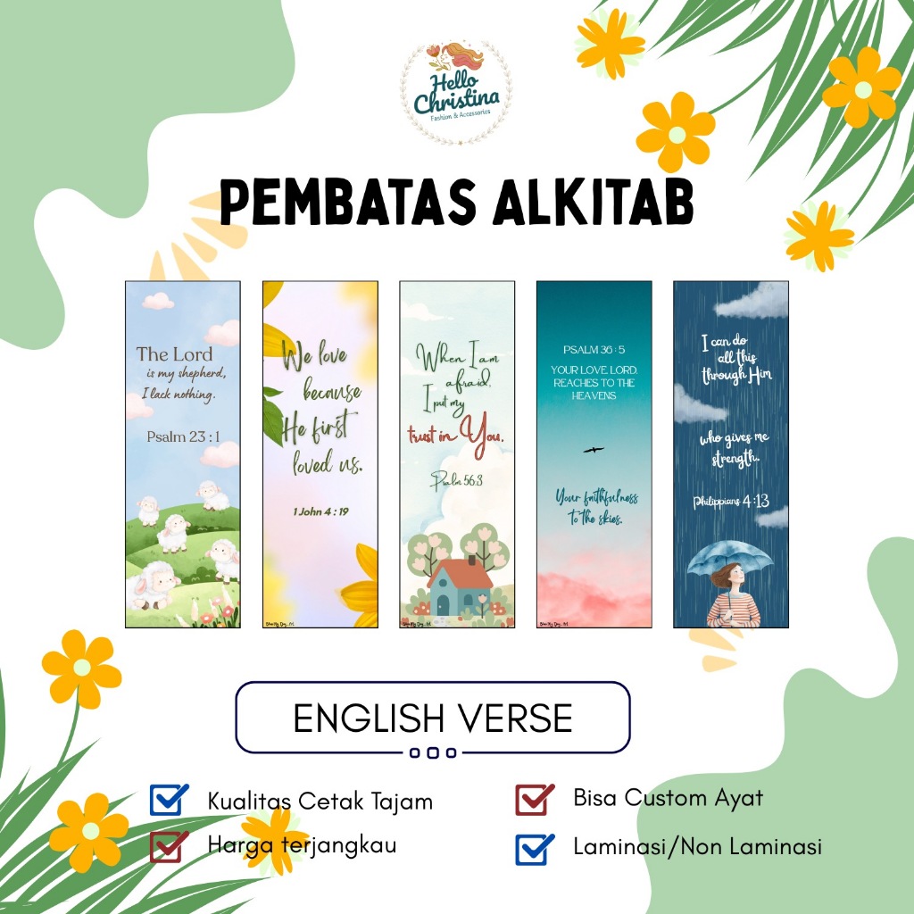 PEMBATAS ALKITAB - ENGLISH VERSE (READY STOCK )