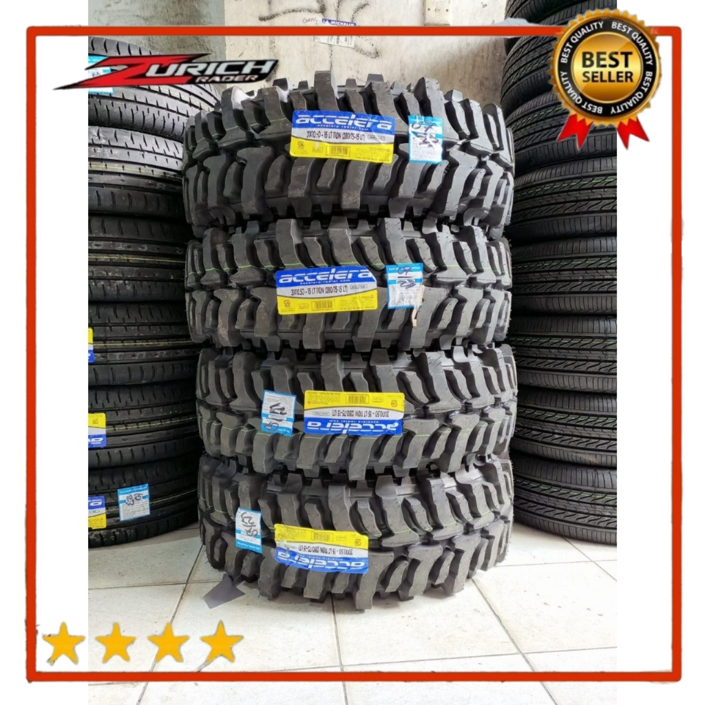 Ban Mobil 35 12,5 R15 Merek Accelera Badak Xtrema Ukuran 35/12,5 R15 Offroad