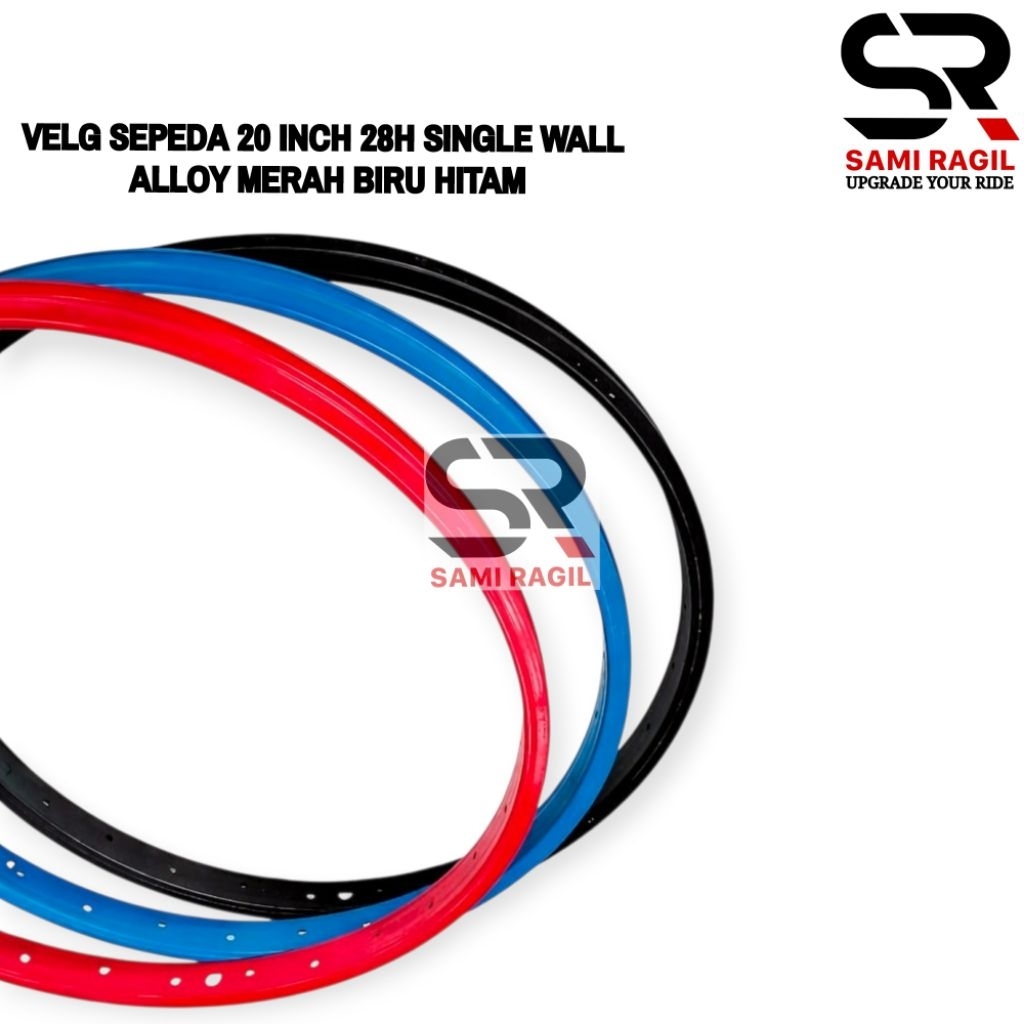 VELG RIMS SEPEDA 20 INCH LUBANG 28 HOLE 28H MINION BMX MINITREX SELI LIPAT SINGLE WALL ALLOY ALUMUNI