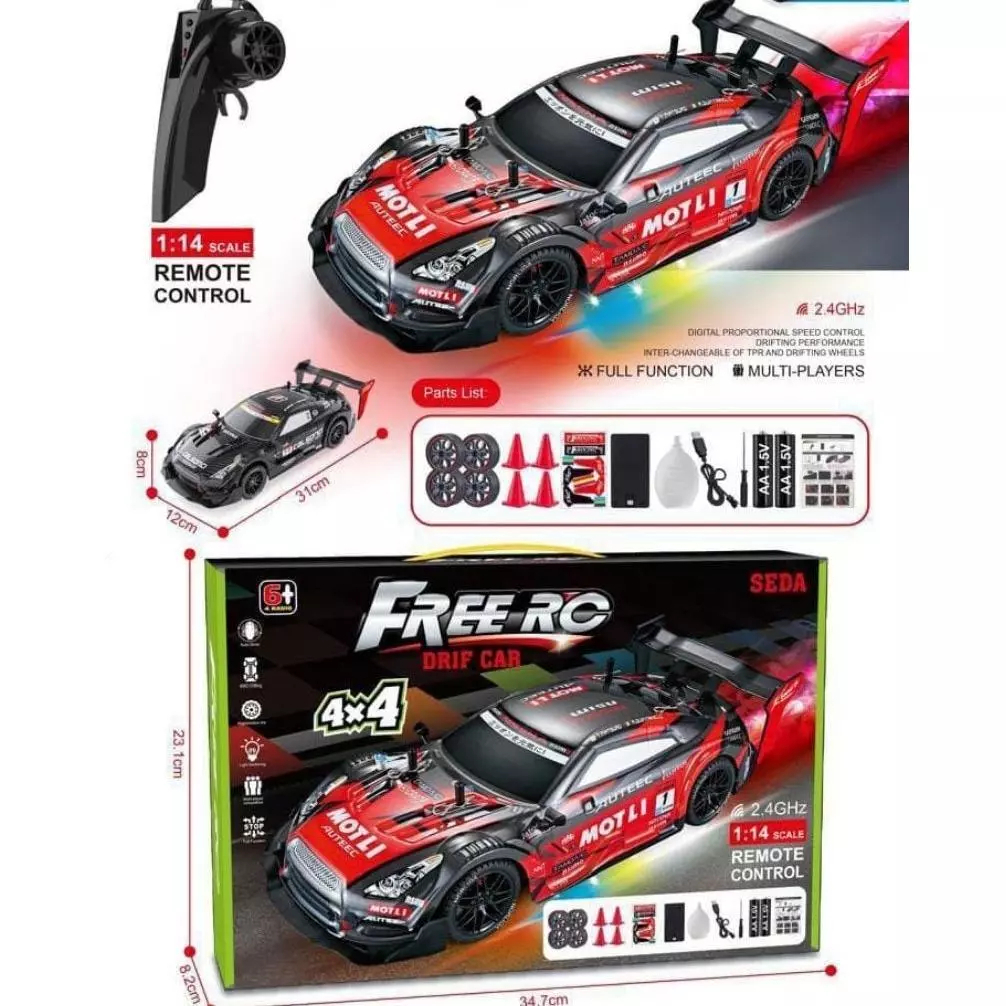Mainan RC Drift Racing Car 4WD Drift Rc Skala 1:14