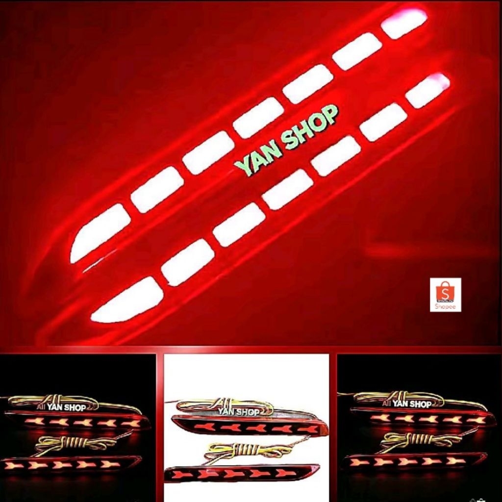 Lampu Reflektor Bumper Belakang Mobil Grand Fortuner Trd Vnt Dan Innova Inova Plus Running sein 2004