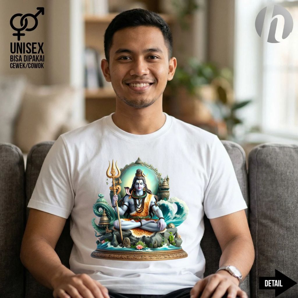 Mittara - Seri Hindu Kaos Dewa Siwa / Kaos dewa Siwa katun combed 30s unisex