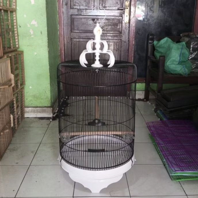 KANDANG BURUNG BULAT BESI KACER JALAK SUPER JUMBO - SANGKAR BURUNG