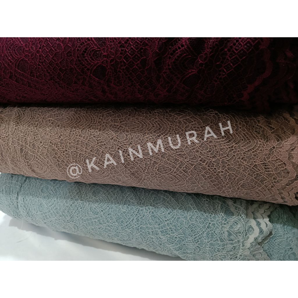 Kain Brokat Chantily/Kain Brokat Chantily Lace/Kain Brokat Chantily Meteran Premium