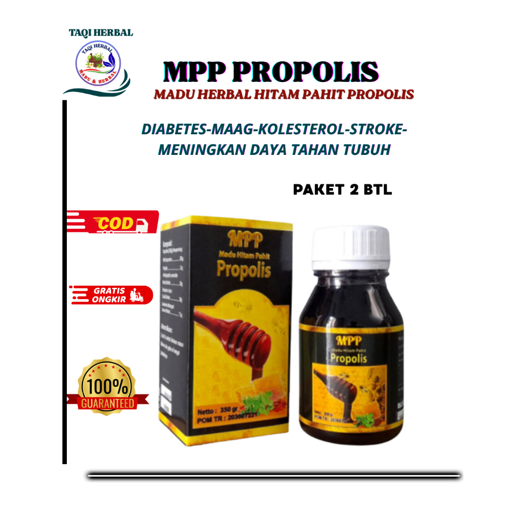 Mpp Madu Hitam Pahit Propolis Paket 2 Botol Bonus Jahe