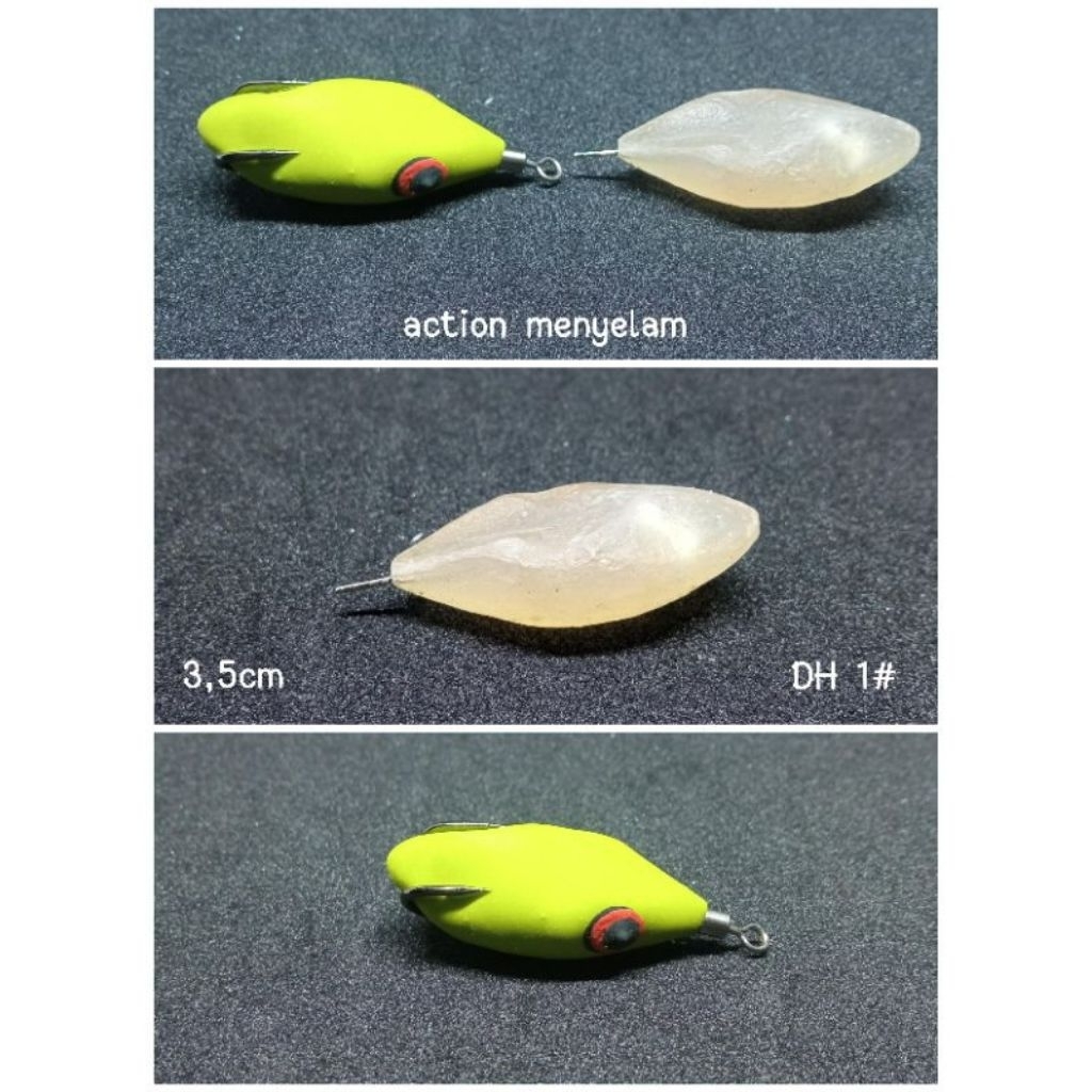 molding soft frog 3,5cm slim / cetakan soft frog