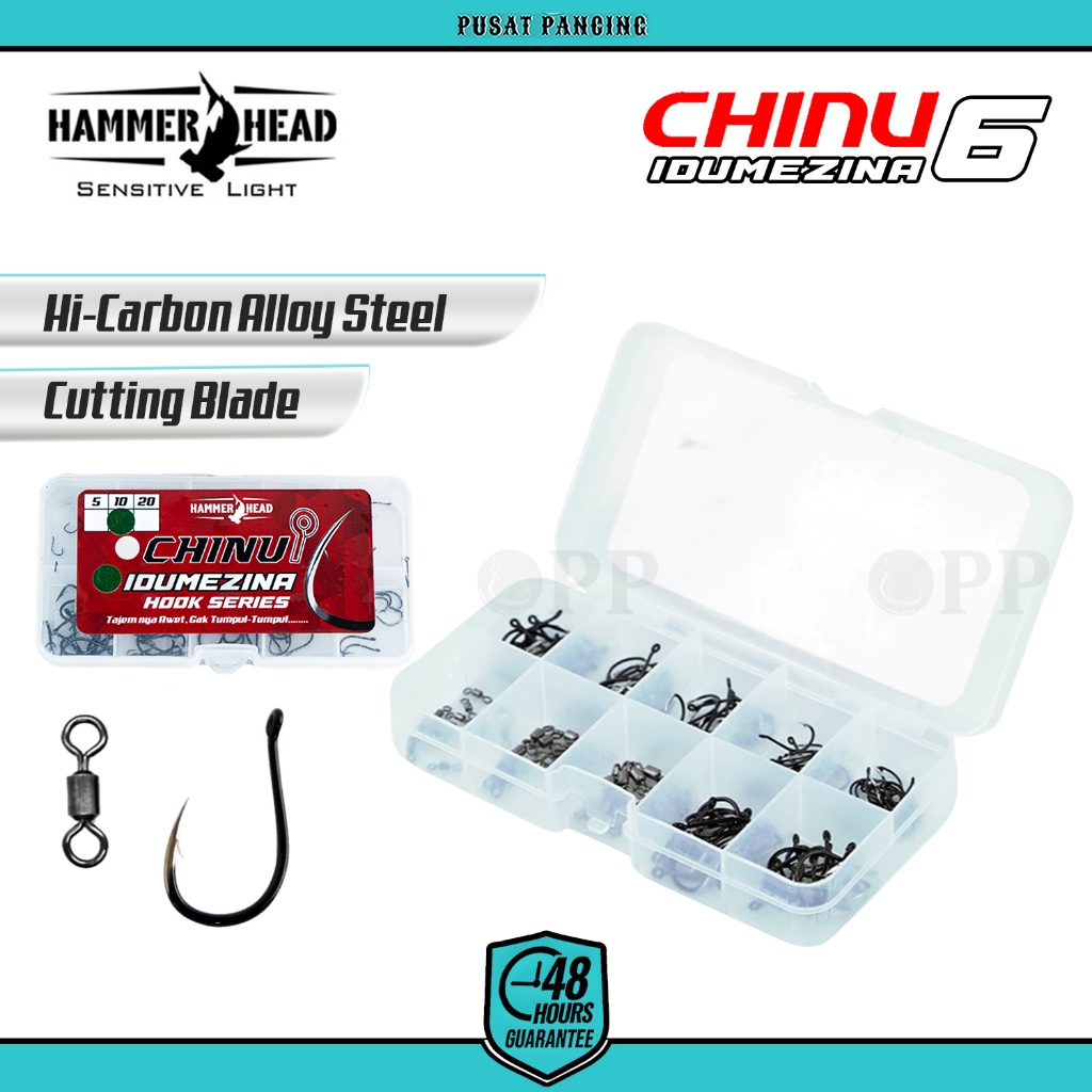 HAMMER HEAD Set Kail Super Lengkap ( SK6 )  Kail Pancing Aneka Ukuran + Swivel Kili Kili Bahan Baja 