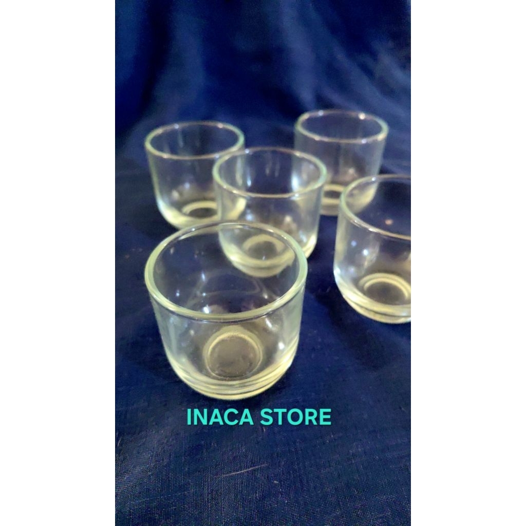 set GELAS KACA MINI (isi 6) -  -GELAS PUDING - GELAS DESSERT