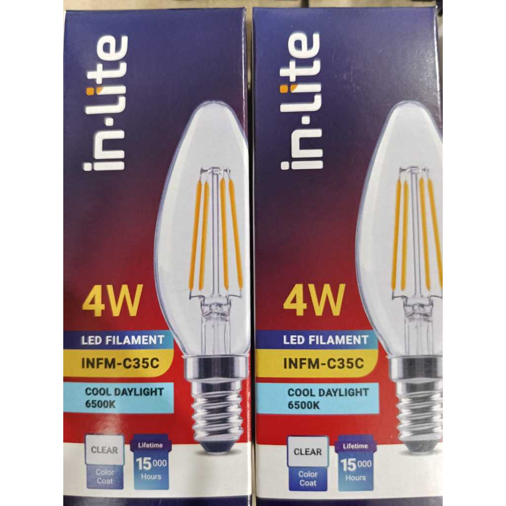 INLITE IN-lite Lampu Filamen Bohlam LED E 14 Lampu Gantung Lampu Pajangan Lampu Hias