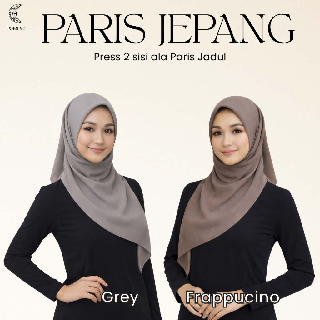 Xaerynhijab - Jilbab Paris Premium Segi empat | Hijab Paris Japan Premium | Jilbab Paris Jepang