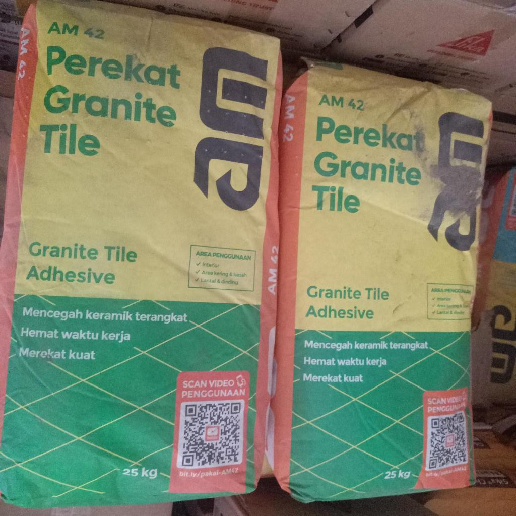 AM 42 PEREKAT GRANITE Grey 25 Kg | Semen Mortar Perekat Granit, Marmer, dan Batu Alam