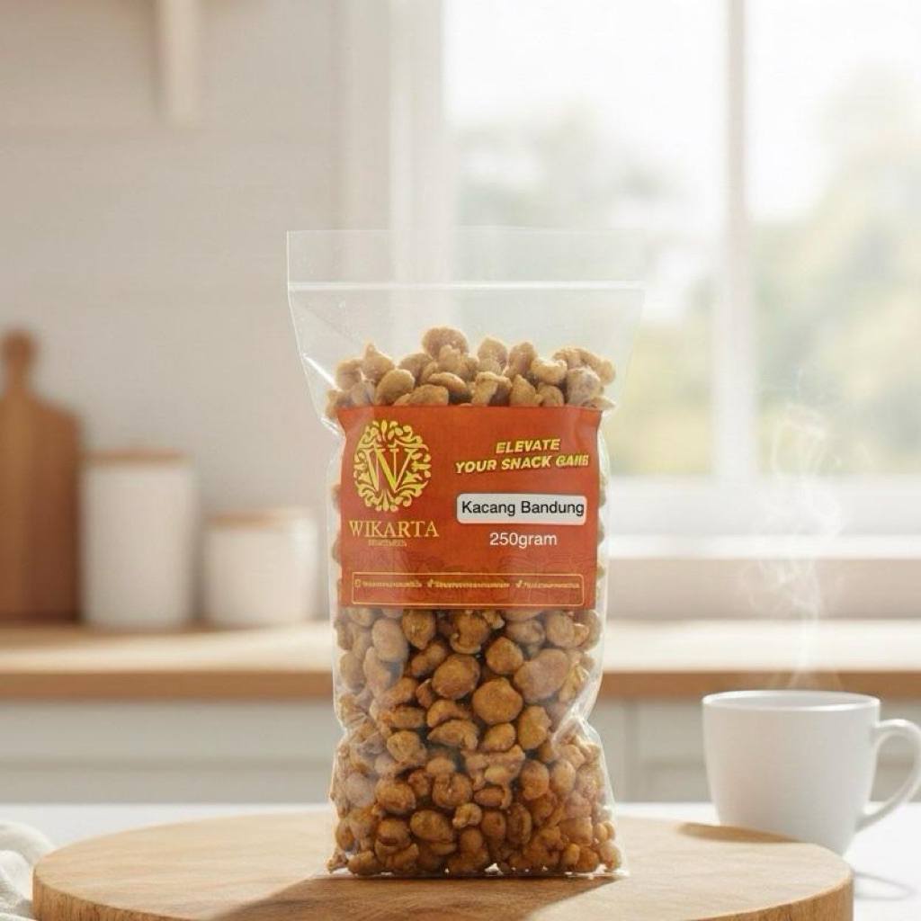 KACANG BANDUNG kacang tepung renyah gurih camilan kiloan 250gram Camilan Snack Kiloan Bandung
