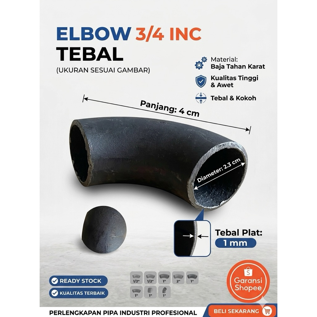 elbow besi pipa plat elbwo 1 2 elbow 1 inch elbo elbow besi elbow pipa 3/4 inch