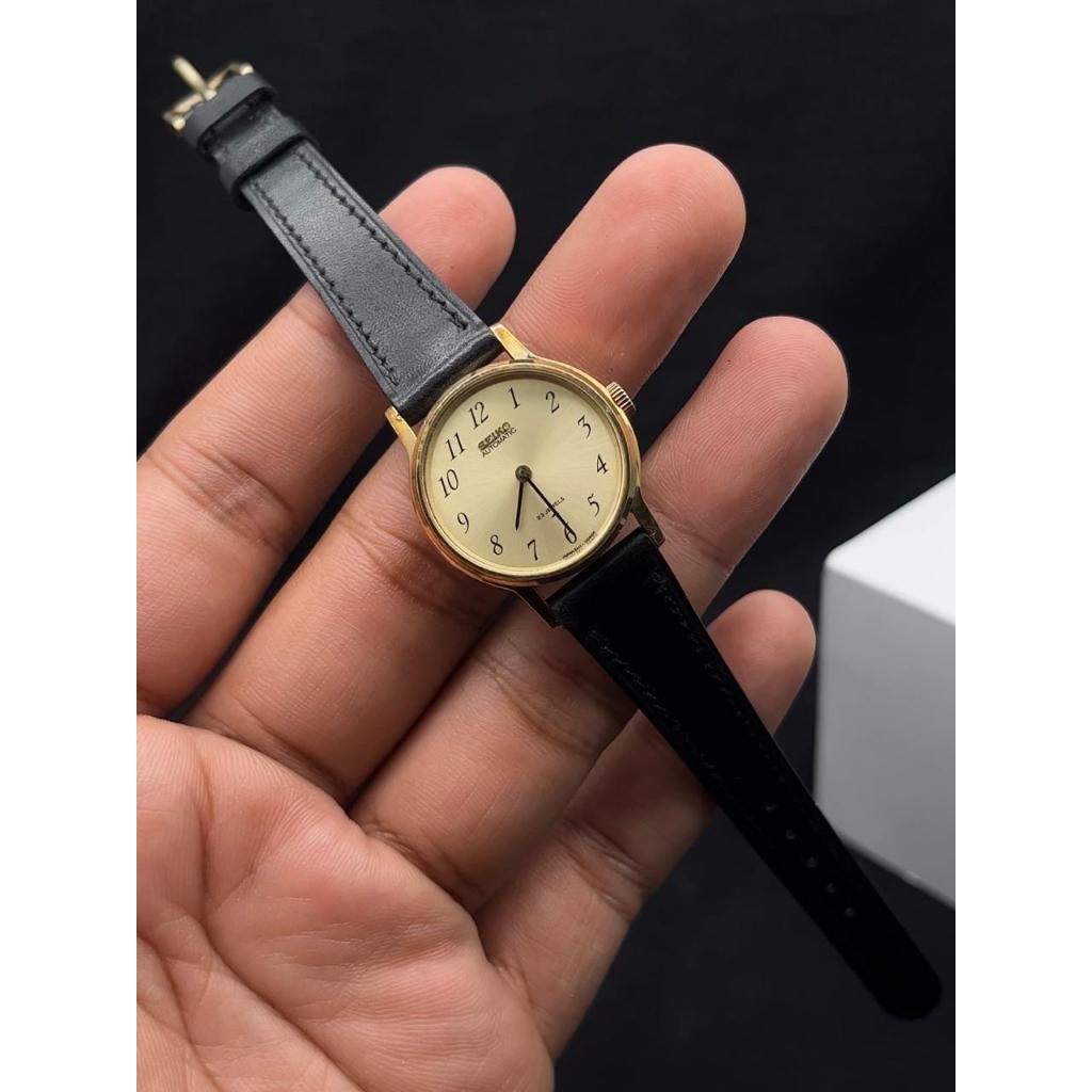 Jam Tangan Vintage Seiko Automatic 23 Jewel Watch Gold 2411-0070 Arabic
