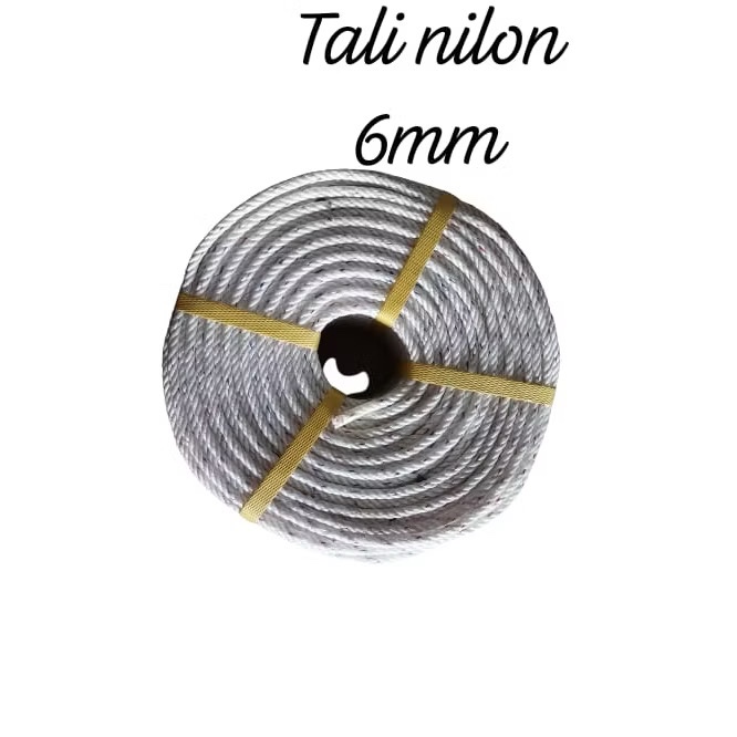 Tali nilon putih / Tali tambang putih 6 mm (1 roll)