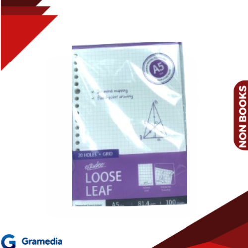 Gramedia Medan - ESTUDEE LOOSE LEAF PREMIUM - GRID A5 100SHT