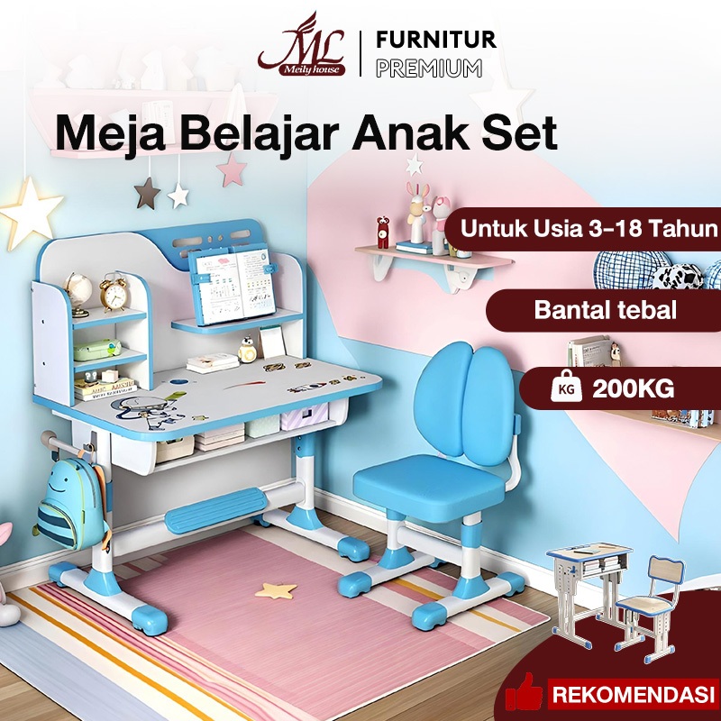 Meja Belajar Anak Meja Belajar Anak Set Kursi Meja Belajar Anak Perempuan Meja Anak Aesthetic