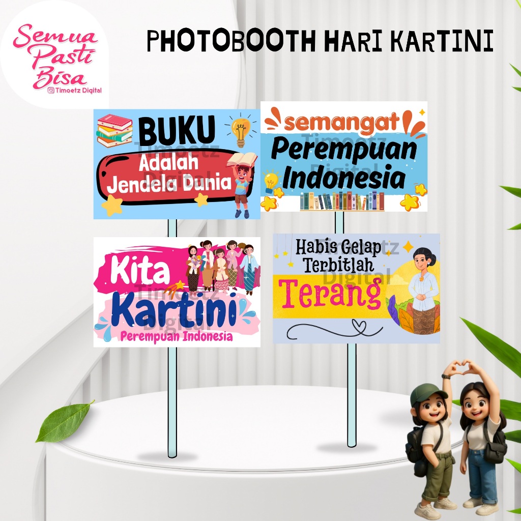 Props Photobooth Hari Kartini - Properti Pawai Hari Kartini Art Carton 260gr - Dekorasi Pawai Hari K