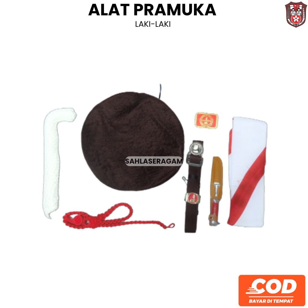 Alat Perlengkapan Pramuka Cowok Lengkap Sekolah SD