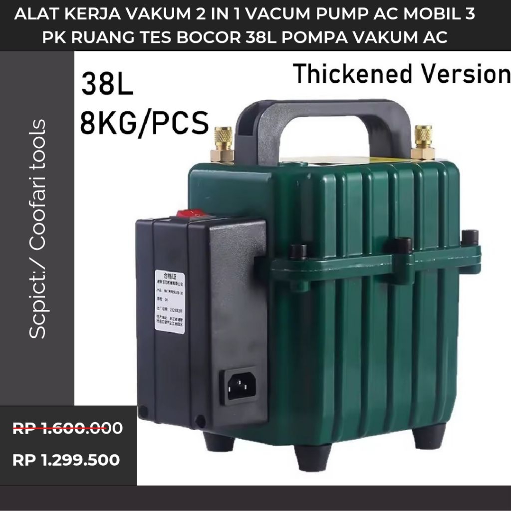 Promo  Alat Kerja Vacum Pump AC Mobil 3 PK Ruang