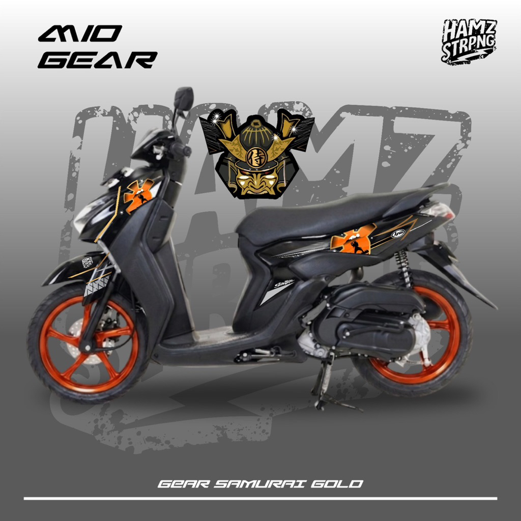 Striping Transparan Sticker Mio Gear Samurai Livery Arai Helm Custom