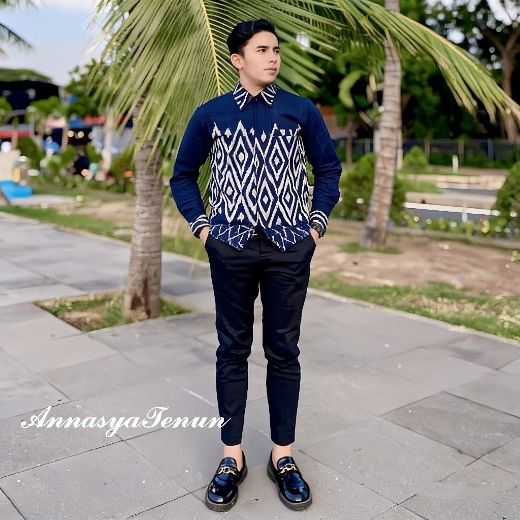 KEMEJA PRIA TENUN ASLI TROSO JEPARA-BAJU TENUN PRIA LENGAN PANJANG DAN PENDEK