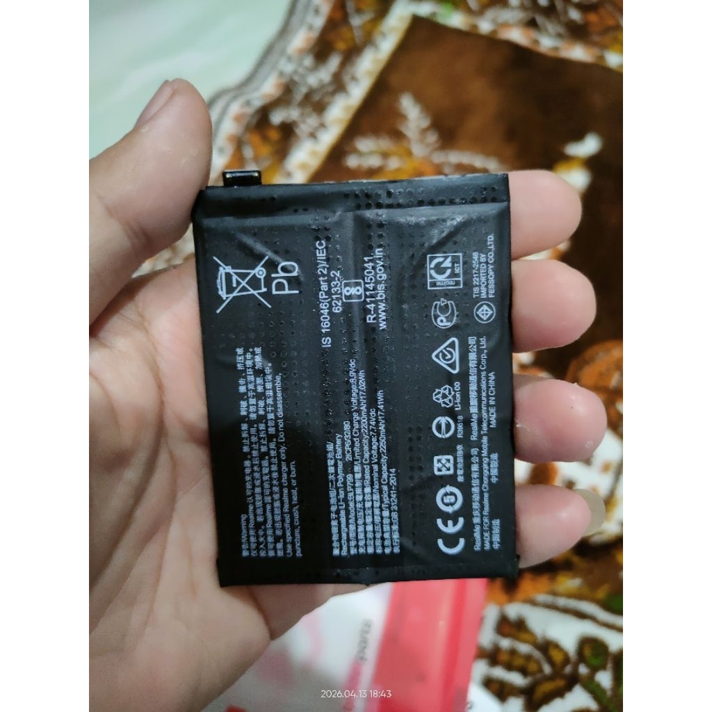 Baterai Realme 7 Pro X7 Pro Narzo 20 Pro bekas original