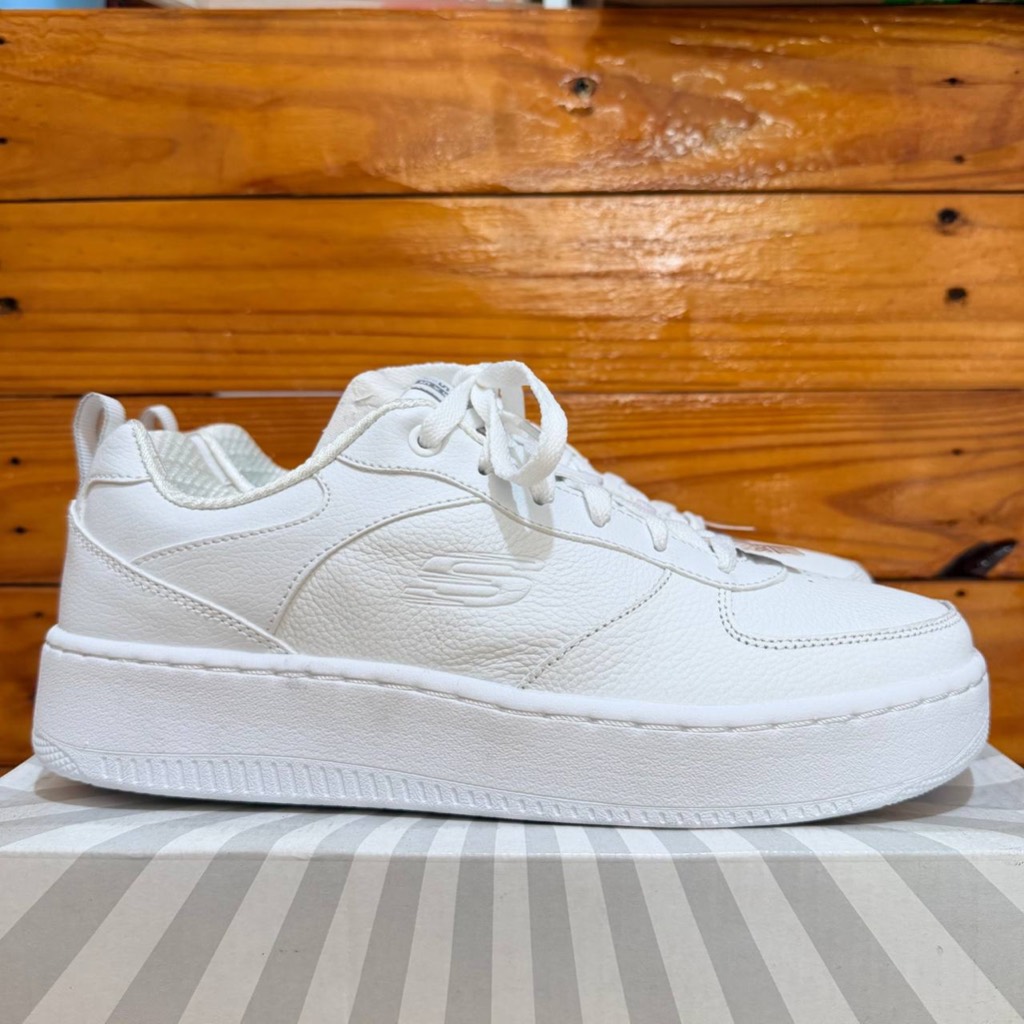 ONLY SIZE 39 SEPATU SKECHERS WANITA SKECHERS SPORT COURT 92 ILLUSTRIOUS 149763 WHITE LEATHER ORIGINA