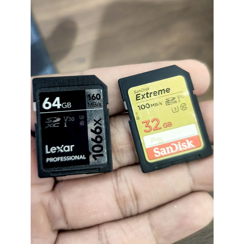 Sd Card Kamera Lexar 64gb & Sandisk 32gb