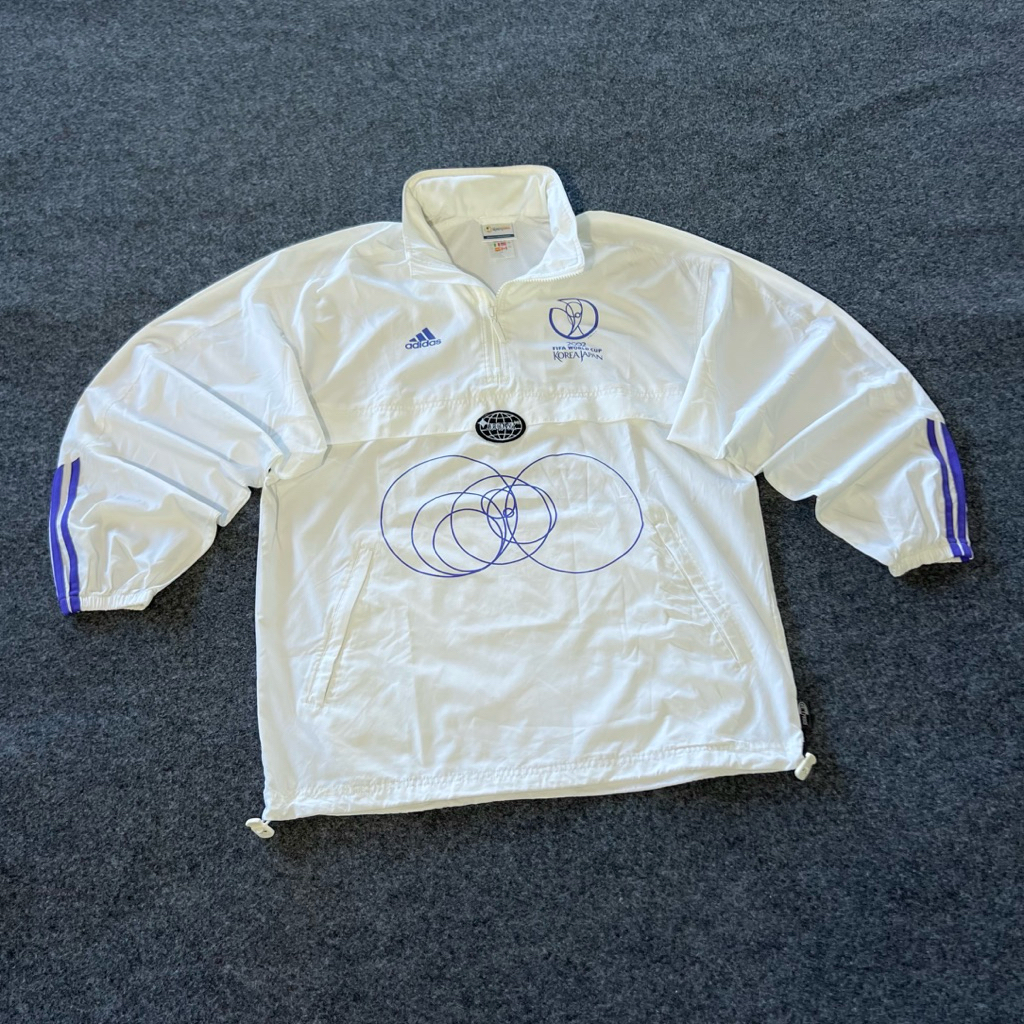 Vintage 2002 World Cup ADIDAS Anorak Windbreaker (Hidden Hoodie)
