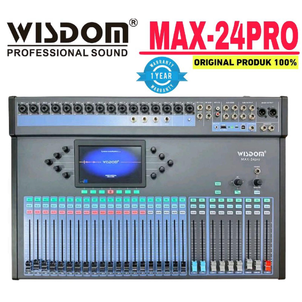 Mixer Wisdom Max24 Pro Max-24Pro Semi Digital Audio Mixer - ORIGINAL WISDOM