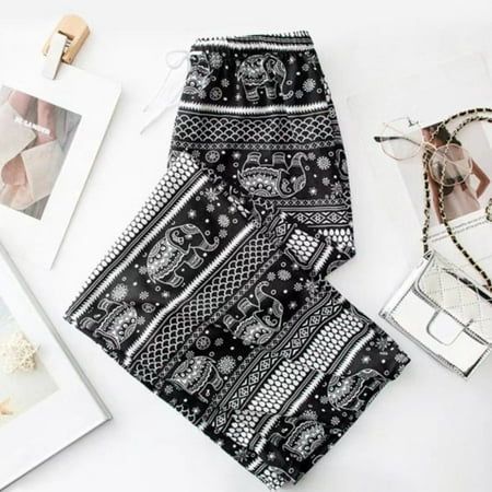 Kulot Motif Gajah Mihu Pinggang Highwaist Katun Rayon Adem Lembut Ukuran Jumbo