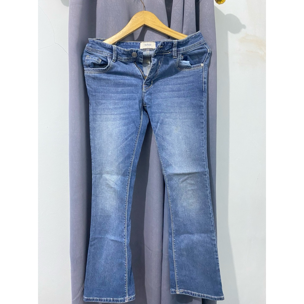Preloved Celana Jeans Wanita Bootcut Stretch Biru My Style