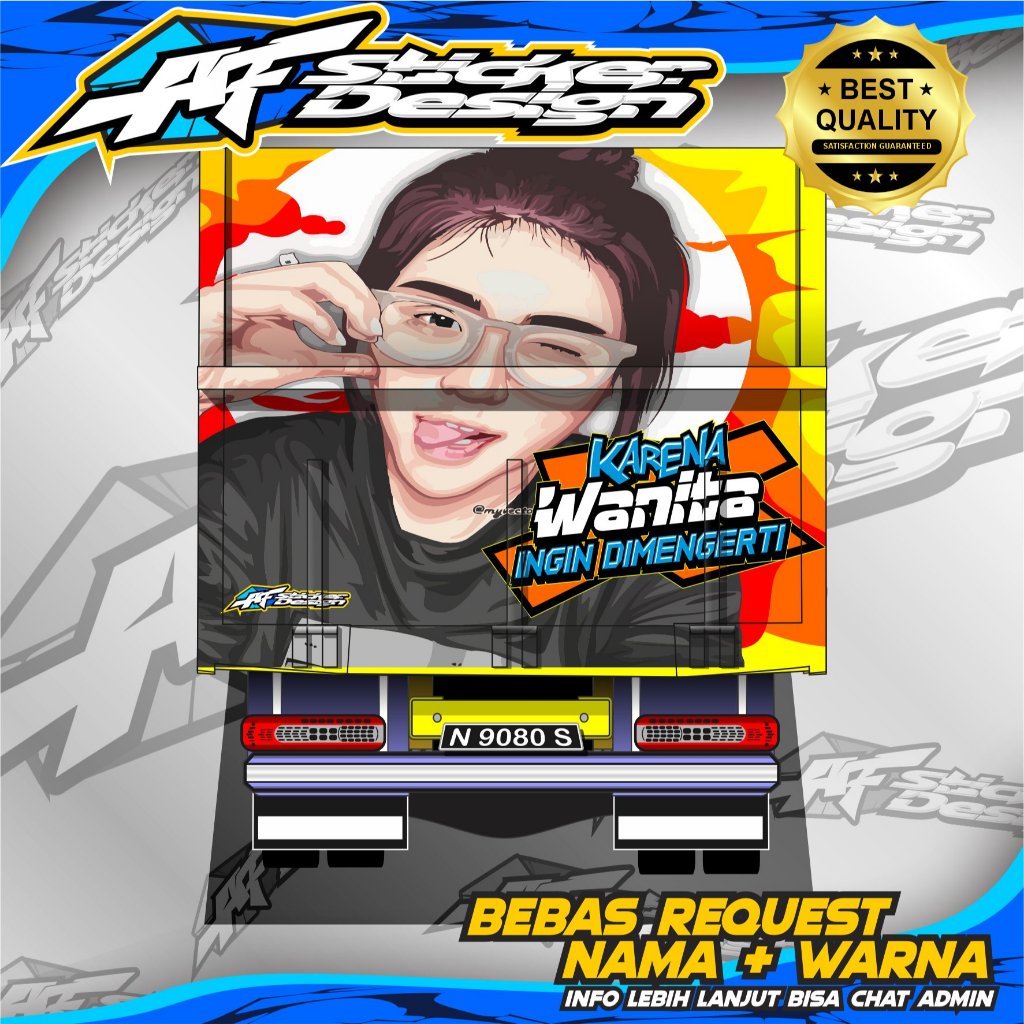JUAL STICKER DECAL PRINTING PINTU BAK BELAKANG TRUCK