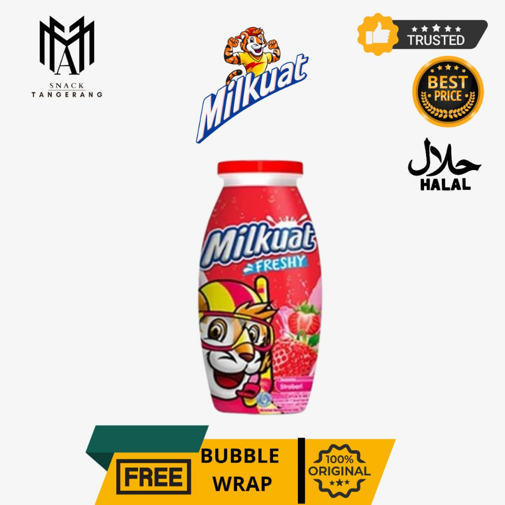 Milkuat Lab Susu Botol Strawberry 65 ML