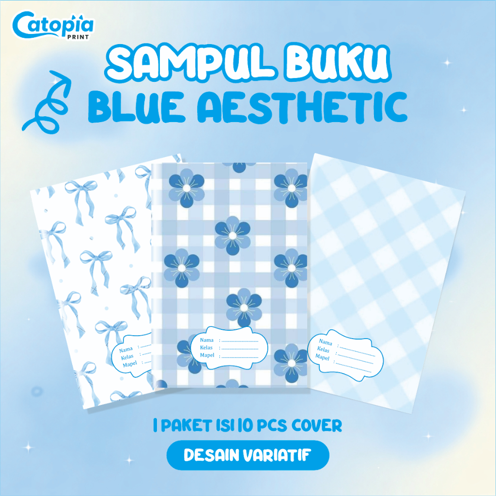 SAMPUL BUKU AESTHETIC | BIRU SERIES | LANGGSUNG JADI