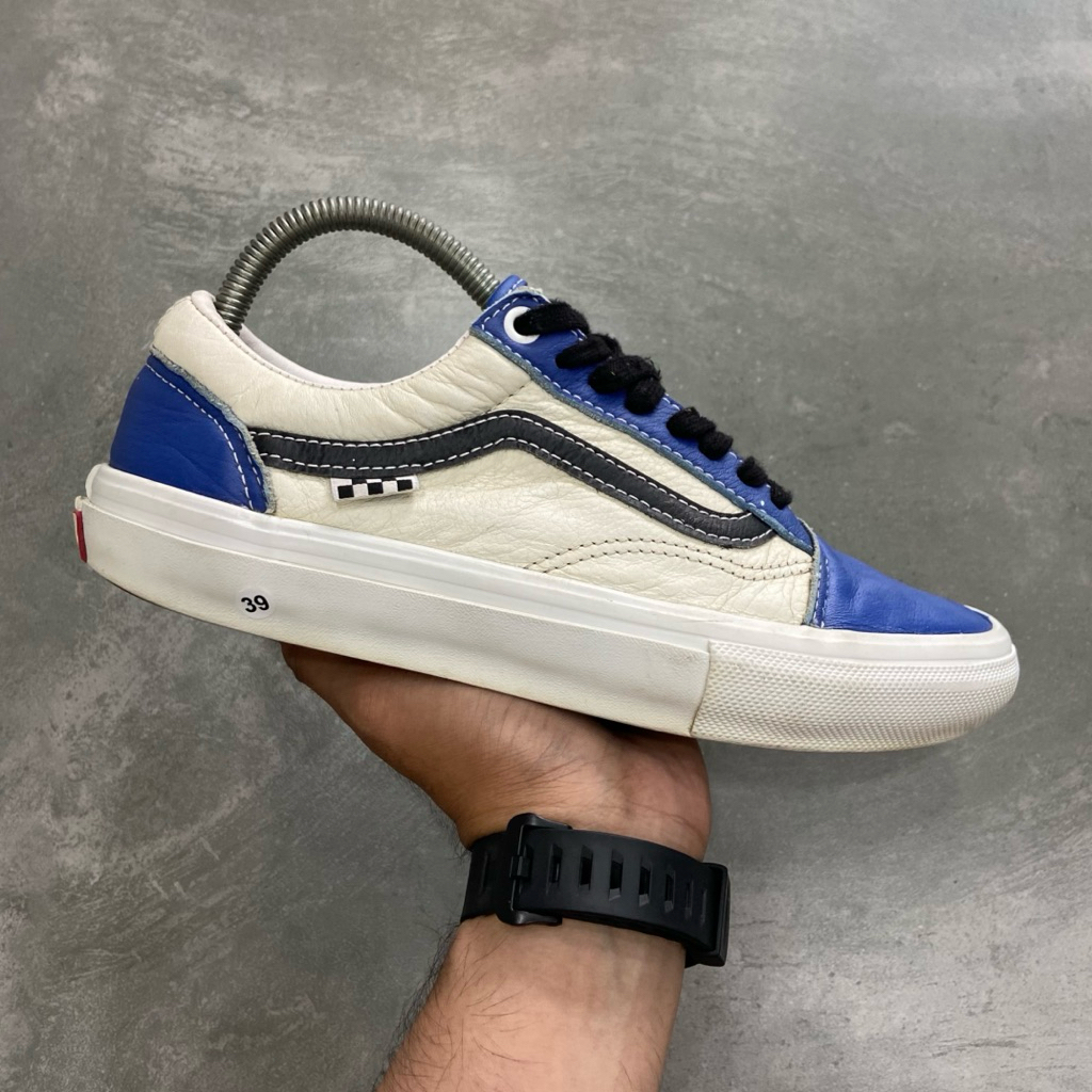 [Size 38.5] Rare Vans Skateboarding Old Skool ‘Sport Leather - True Blue White’ VN0A5FCB86M Second O
