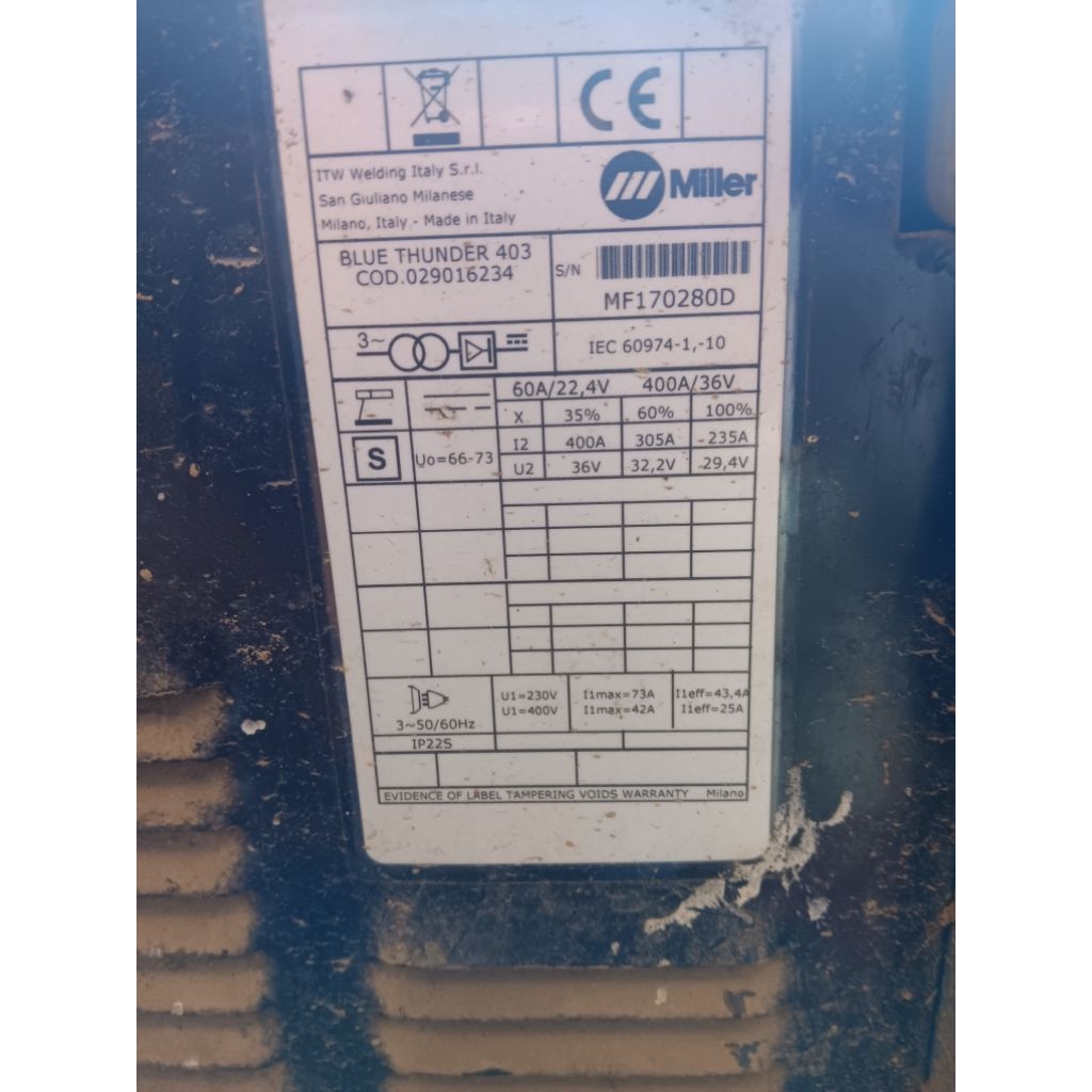 Travo las miller 400 A