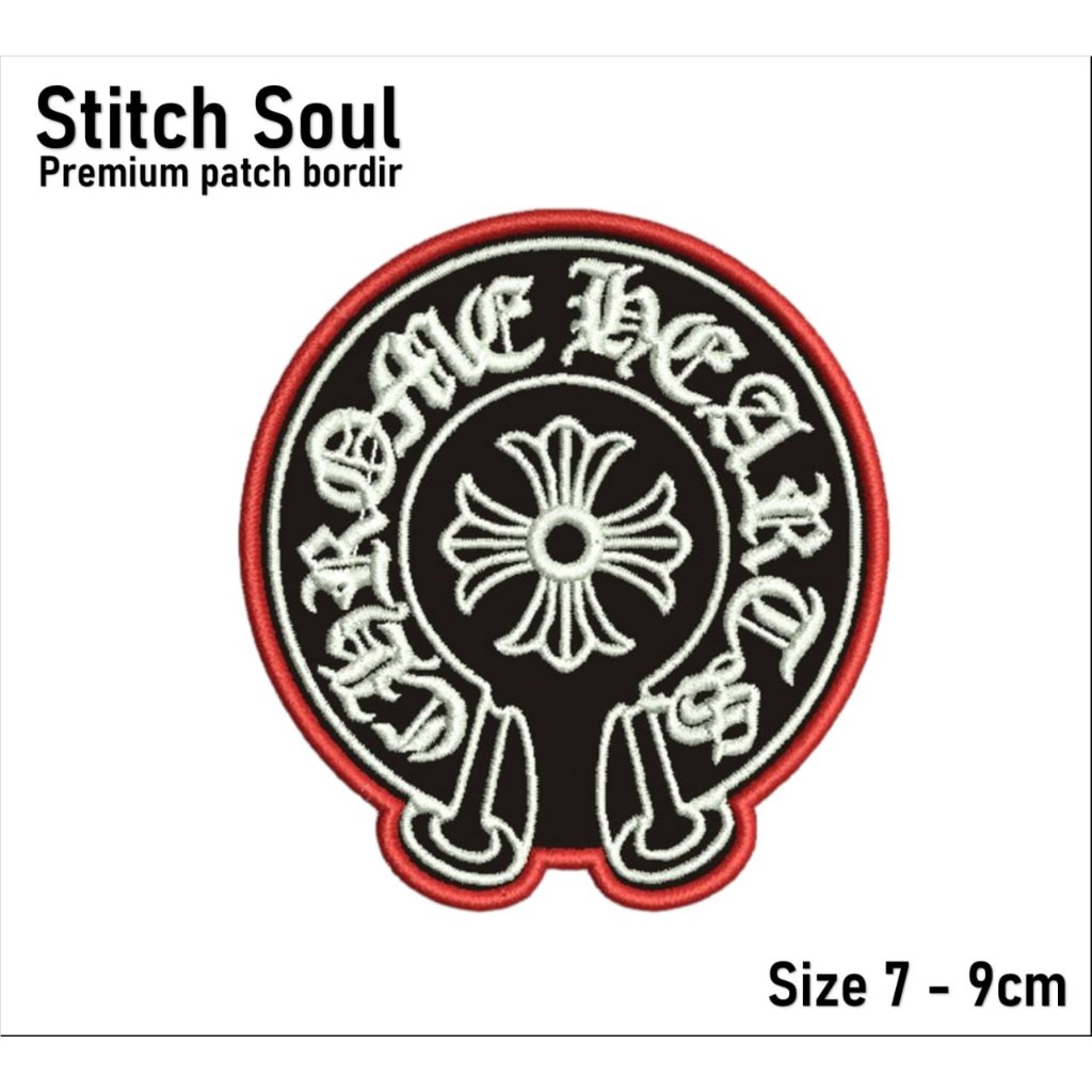 Emblem Patch Bordir CHROME HEARTS High Quality - stitchsoul