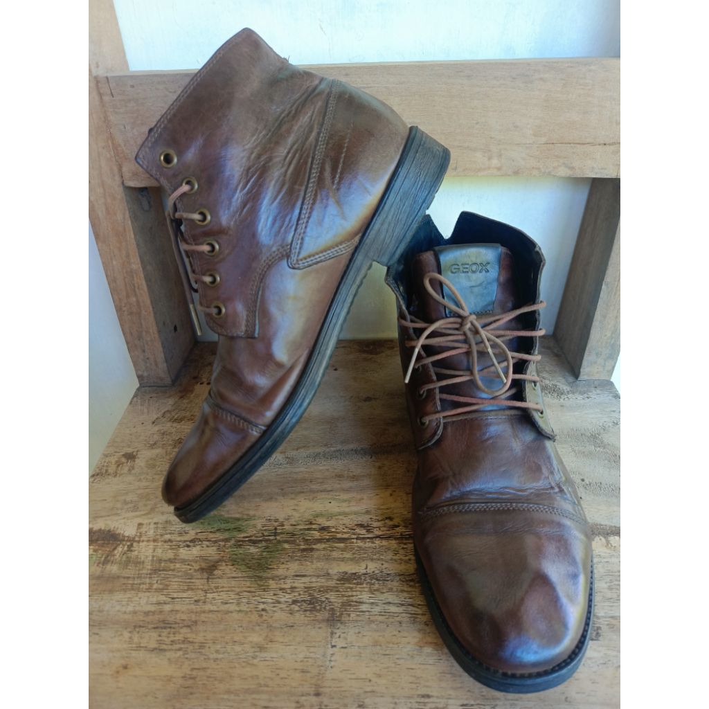 GEOX AMPHIBIOX MADE IN MAROKO Sepatu Ankle Boot Pria (#41 / 26cm)
