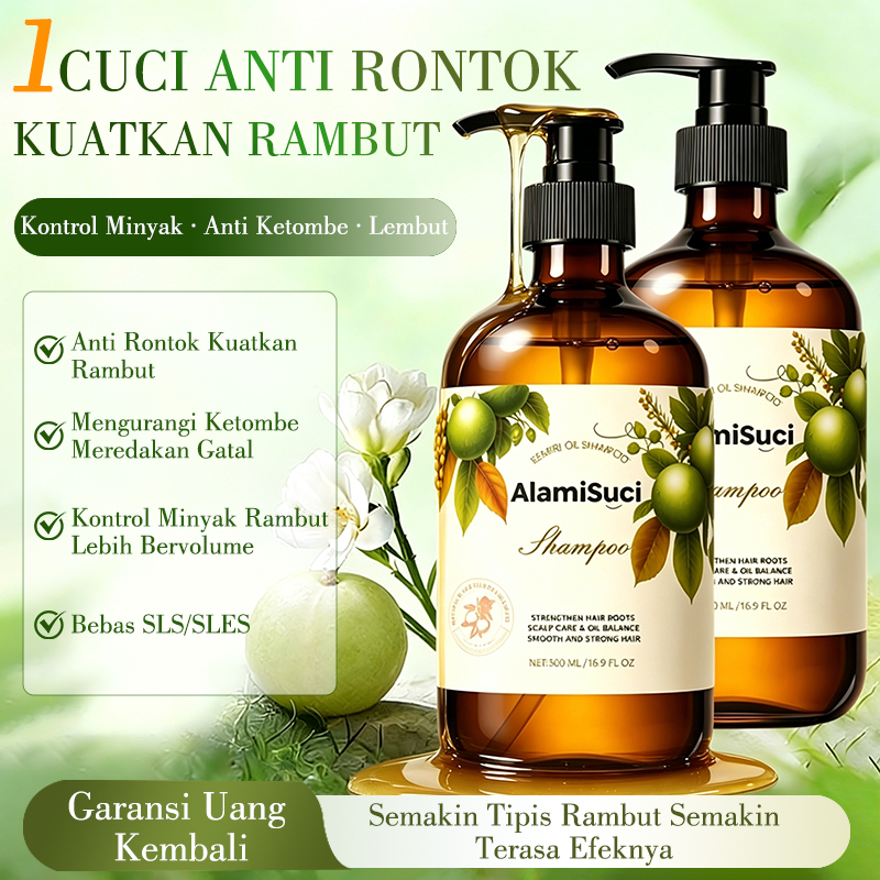 Shampo Anti Rontok 500ml Mengurangi Kerontokan Menguatkan Akar Rambut Kontrol Minyak Anti Ketombe Pe
